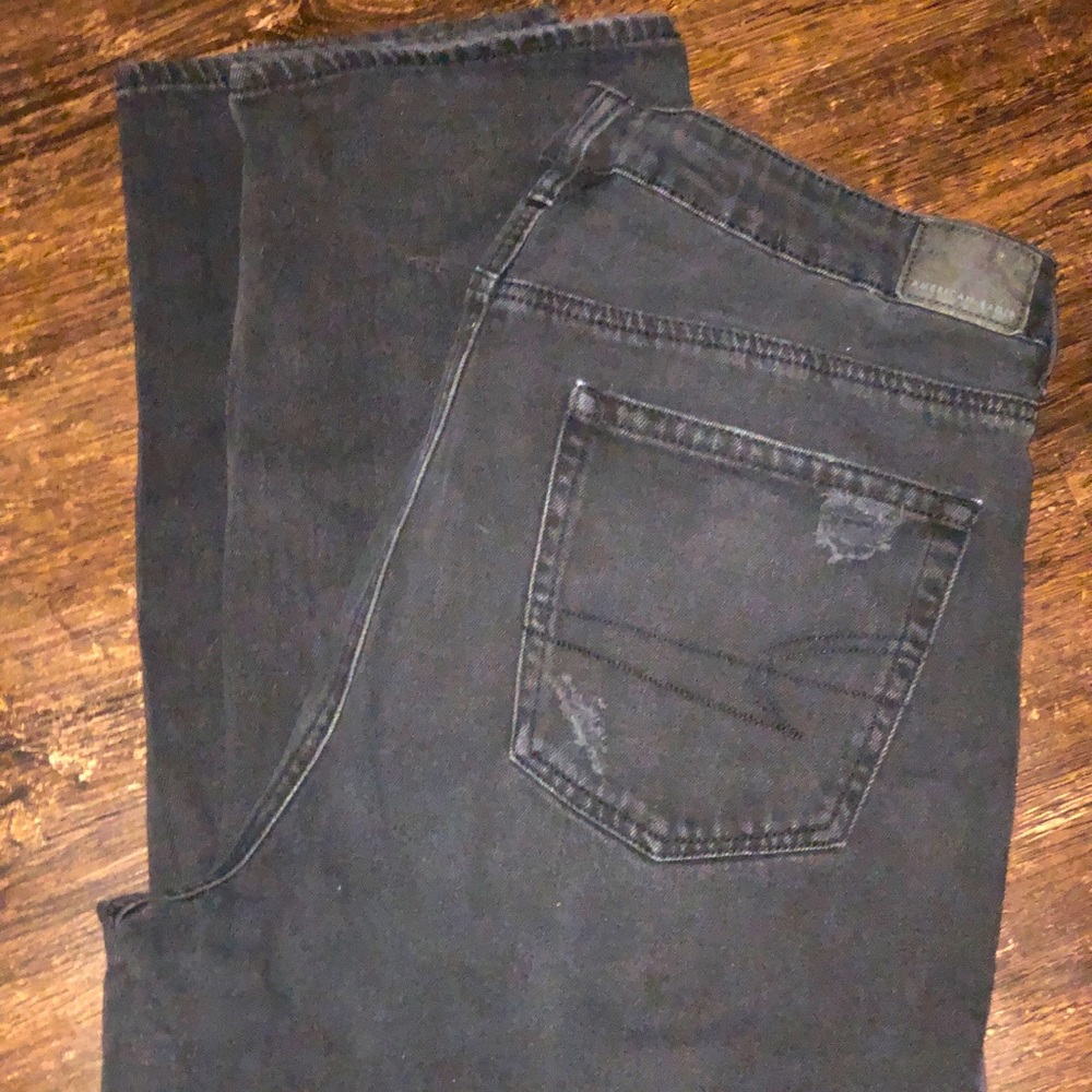 American Eagle black ripped jeans.